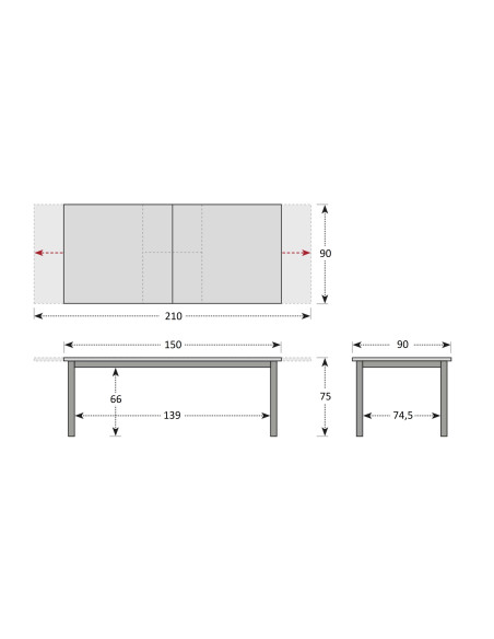 CONCEPT - rozkladací stôl s teakovou doskou FSC® | Doppler