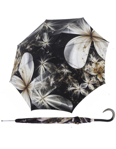 Elegancia Boheme Magnolia - luxusný dáždnik s potlačou kvetov -DOPPLER