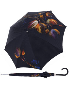 Elegancia Boheme Viola - luxusný dáždnik s kvetinovou potlačou| DOPPLER