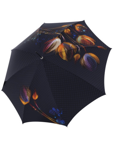 Elegancia Boheme Viola - luxusný dáždnik s kvetinovou potlačou| DOPPLER