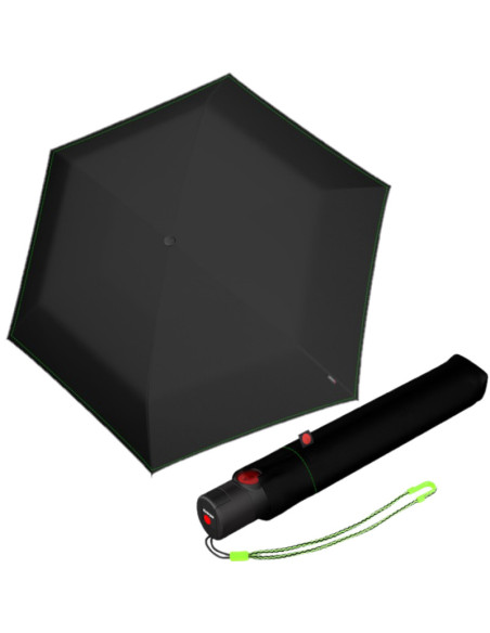 KNIRPS U200 Neon black | Elegantný dámsky plne automatický dáždnik