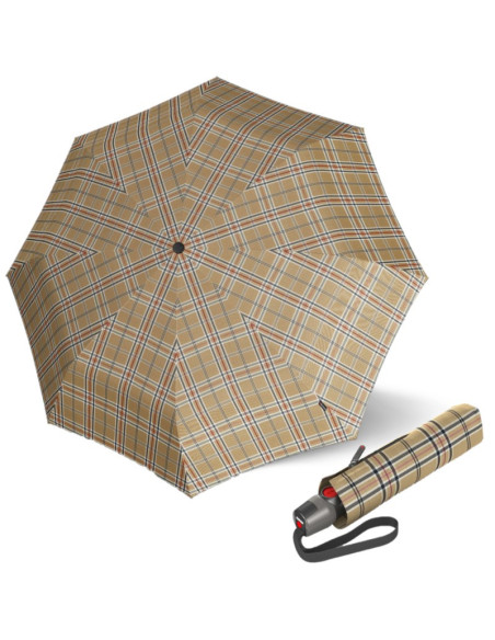 KNIRPS T.200 Check Beige  | dámsky plne automatický dáždnik | Doppler