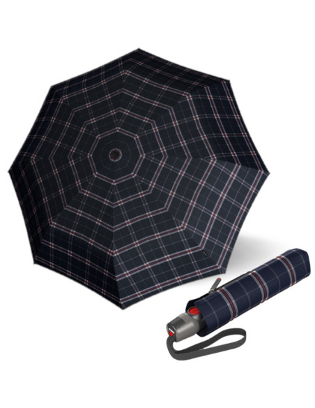 KNIRPS T200 Check Navy  | dámsky plne automatický dáždnik | Doppler