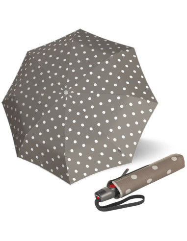 KNIRPS T200 Dot Art Taupe | dámsky plne automatický dáždnik | Doppler
