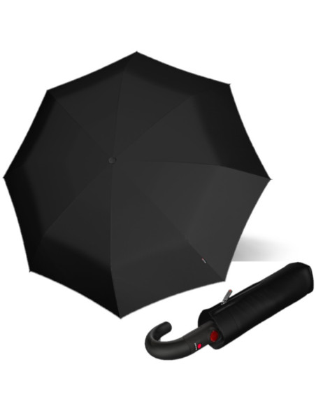 KNIRPS T.260 Meduim Duomatic BLACK| Pelegantný plne automatický dáždnik | DOPPLER