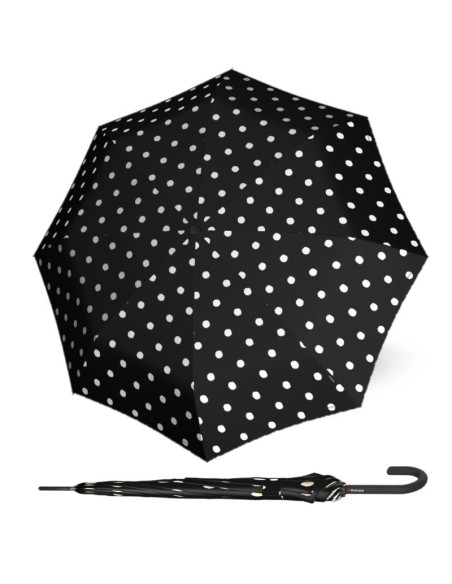 Knirps Dot art black | Holový vystreľovací dáždnik | Doppler