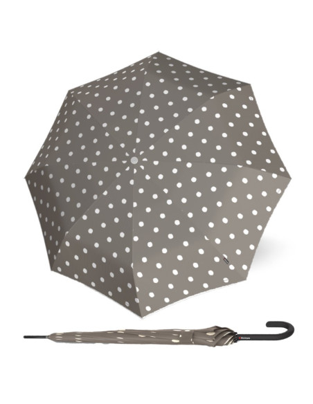 Knirps Dot art taupe | Holový vystreľovací dáždnik | Doppler