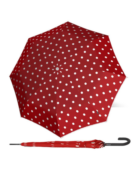 Knirps Dot art red | Holový vystreľovací dáždnik | Doppler