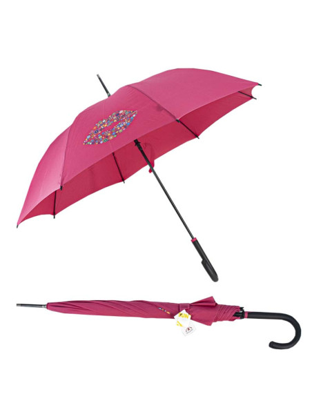 Long Flex AC Kiss Pink UV Protection- dámsky holový vystreľovací dáždnik