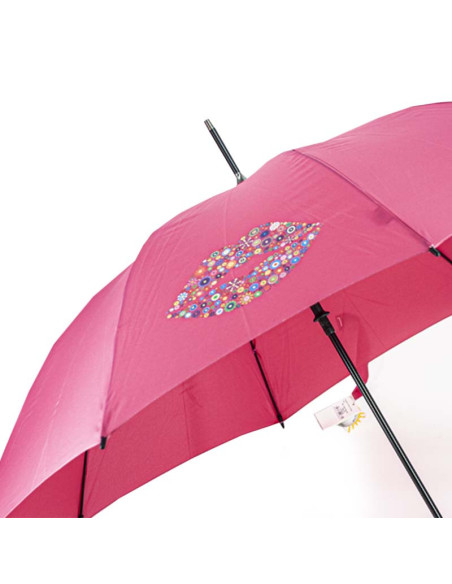 Long Flex AC Kiss Pink UV Protection- dámsky holový vystreľovací dáždnik
