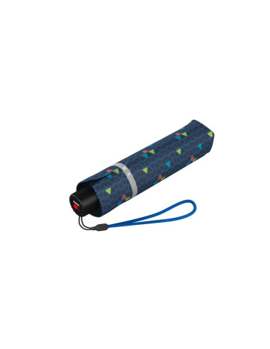 Knirps Rookie Triple Blue Reflective lehký  | skladací mini-dáždnik | Doppler
