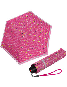 Knirps Rookie Triple Pink Reflective  lehký  | skladací dáždnik | Doppler
