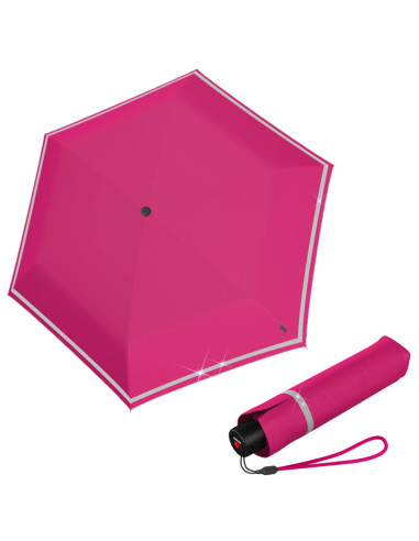 Knirps Rookie Flamingo  Reflective lehký  | skladací mini-dáždnik | Doppler