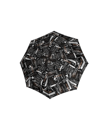 Fiber Magic Scribble Black | Dámsky skladací dáždnik | Doppler