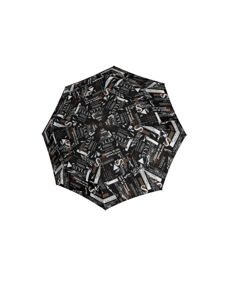Fiber Magic Scribble Black | Dámsky skladací dáždnik | Doppler