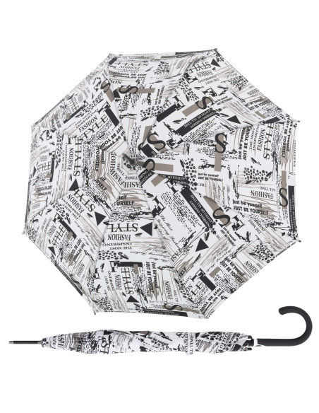 Fiber Flex AC Scribble White | Dámsky skladací dáždnik | Doppler