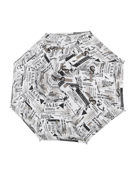Fiber Flex AC Scribble White | Dámsky skladací dáždnik | Doppler