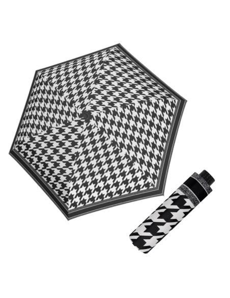 Fiber Havanna Black&White |dámsky skladací dáždnik | Doppler