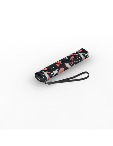 Knirps US.050 ultra light slim manual embracing black | ľahký dámsky skladací dáždnik | Doppler