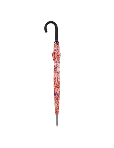 Fiber Flex Long AC Paisley berry - dámsky holový vystreľovací dáždnik - DOPPLER