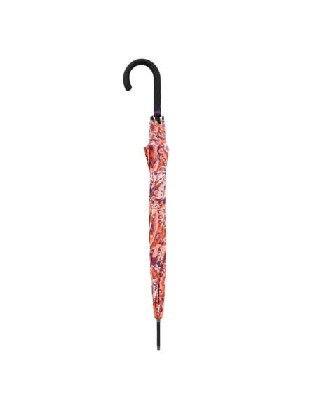 Fiber Flex Long AC Paisley berry - dámsky holový vystreľovací dáždnik - DOPPLER