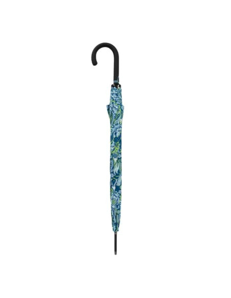 Fiber Flex Long AC Paisley blue - dámsky holový vystreľovací dáždnik - DOPPLER