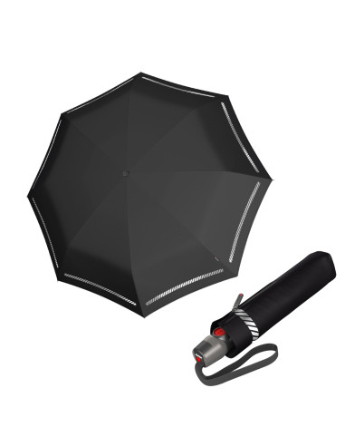 KNIRPS T.200 Reflective black | Plne automatický dáždnik | DOPPLER