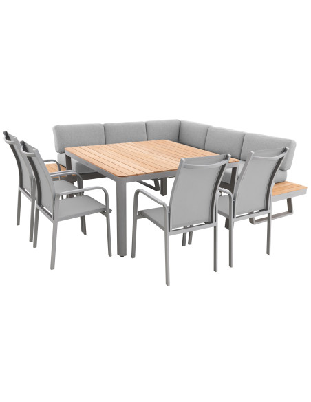 EXPERT PLUS AVERSA TEAK | hliníková jedálenská súprava| Doppler