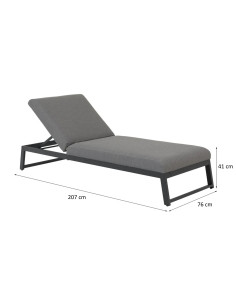 Melia LIKA-TEX® sivá | Luxusná záhradná lehátko | Doppler 2