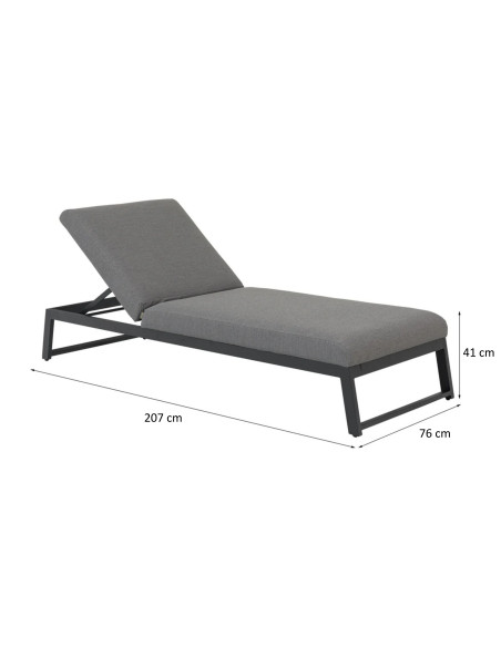 Melia LIKA-TEX® sivá | Luxusná záhradná lehátko | Doppler