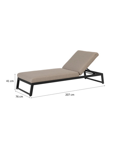 Melia LIKA-TEX® mocca | Luxusná záhradná lehátko | Doppler