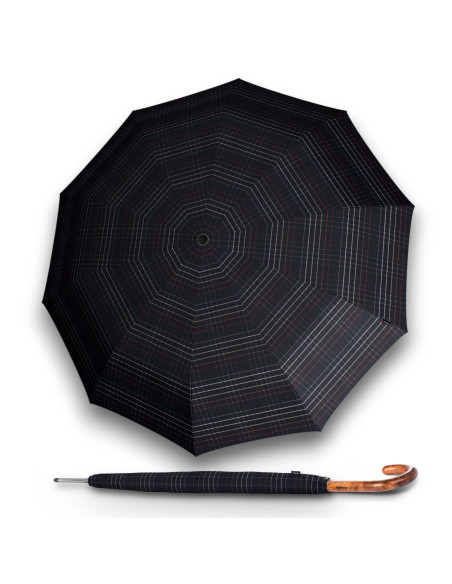 Knirps T771 Long check black | pánsky vystreľovací dáždnik | Doppler