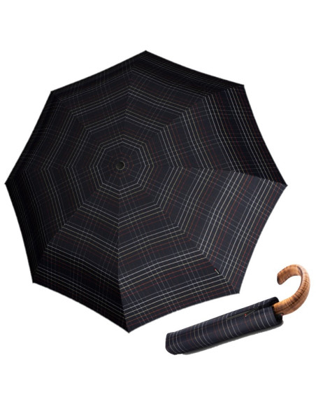 Knirps S570 Large check black | pánsky vystreľovací dáždnik | Doppler