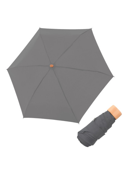 NATURE MINI Cork slate grey FSC® EKO dáždnik| Doppler