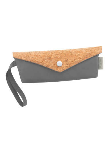 NATURE MINI Cork slate grey FSC® EKO dáždnik| Doppler