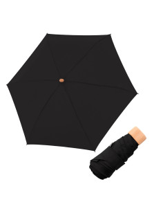 NATURE MINI Cork simply black FSC® EKO dáždnik| Doppler