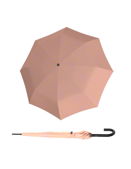 KNIRPS A.760 STICK AUTOMATIC Zebra Peach | Holový vystreľovací dáždnik | Doppler