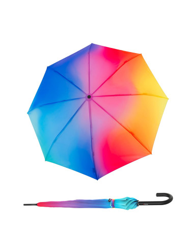 KNIRPS A.760 STICK AUTOMATIC Rainbow | Holový vystreľovací dáždnik | Doppler