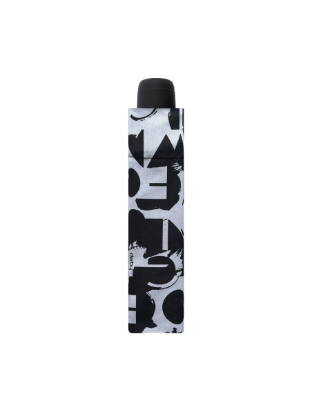 Hit Mini Lettering Black&White | Dámsky skladací dáždnik | Doppler
