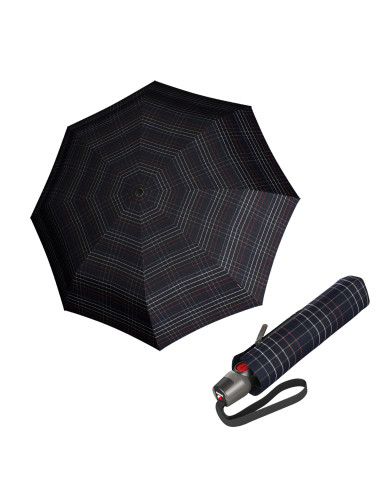 KNIRPS T.200 Check black | Plne automatický dáždnik | DOPPLER