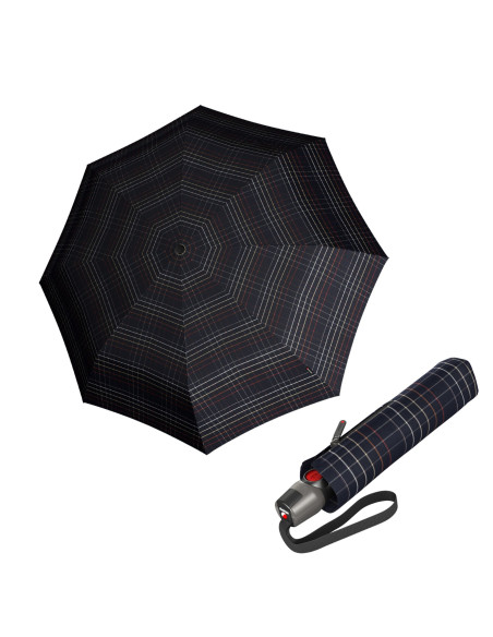 KNIRPS T.200 Check black | Plne automatický dáždnik | DOPPLER