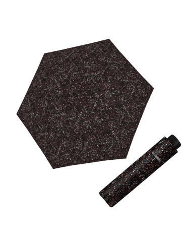 Fiber Havanna Spotlight Black | Dámsky skladací dáždnik | Doppler
