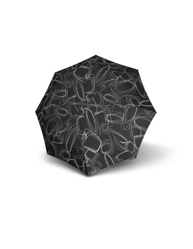 KNIRPS T.200 Medium Duomatic Pure Black | Plne automatický dáždnik | DOPPLER