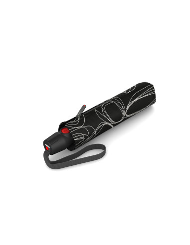 KNIRPS T.200 Medium Duomatic Pure Black | Plne automatický dáždnik | DOPPLER