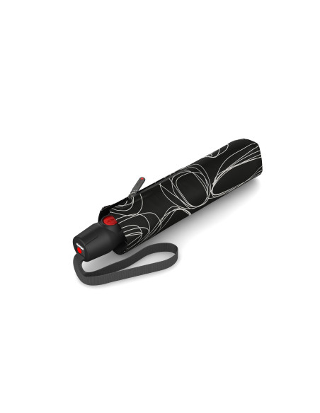 KNIRPS T.200 Medium Duomatic Pure Black | Plne automatický dáždnik | DOPPLER